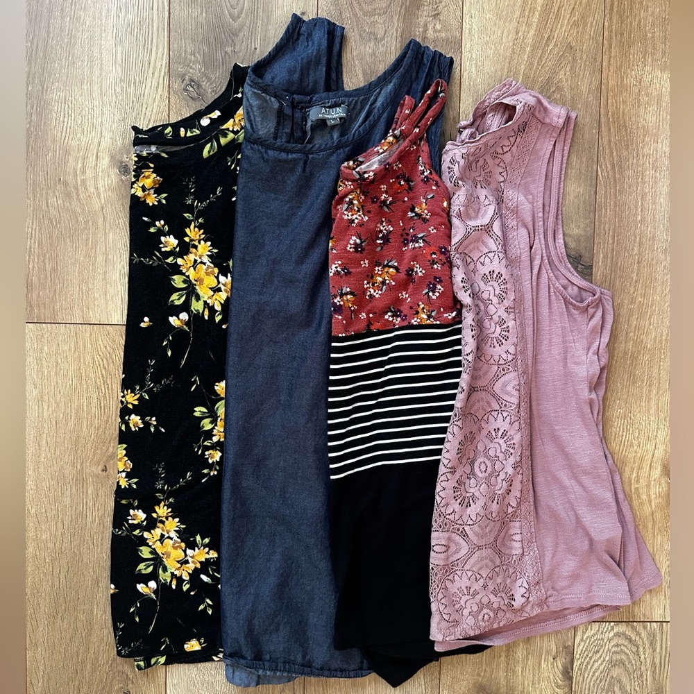 Lot of 4 sleeveless tops for layering. Maurice’s